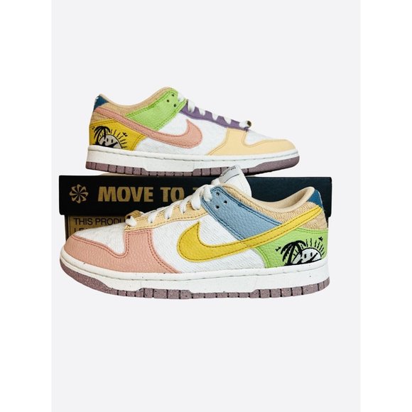 Nike Shoes - Nike Women's Dunk Low SE Sun Club Multicolor DQ0265-100 Sneaker Shoes Size 7